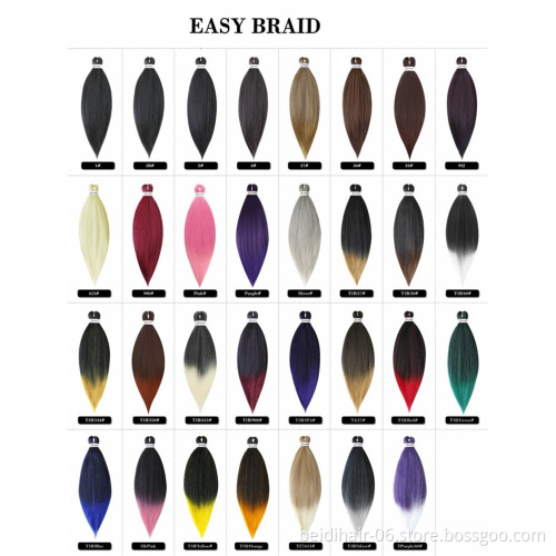 EZ Braids Prestretched Easy Braiding Hair Yaki Jumbo Braids Hot Water Setting Synthetic Hair Extension Wholesale